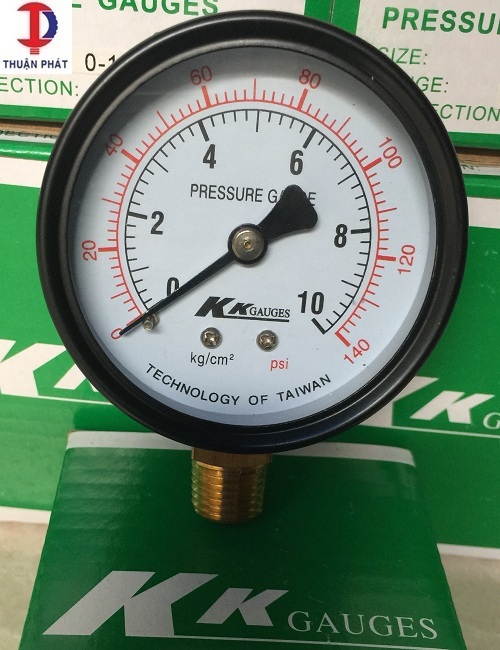 Đồng hồ đo áp suất 10kg Kk Gauges